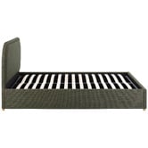 Temple &amp; Webster Elba Upholstered Gas Lift Storage Bed Frame