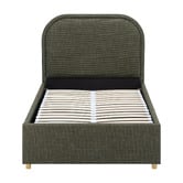 Temple &amp; Webster Elba Upholstered Gas Lift Storage Bed Frame
