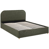 Temple &amp; Webster Elba Upholstered Gas Lift Storage Bed Frame