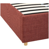 Temple &amp; Webster Elba Upholstered Gas Lift Storage Bed Frame