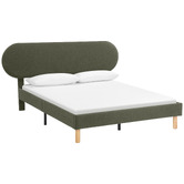 Temple &amp; Webster Lozenge Upholstered Bed