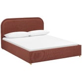 Temple &amp; Webster Elba Upholstered Gas Lift Storage Bed Frame