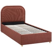 Temple &amp; Webster Elba Upholstered Gas Lift Storage Bed Frame