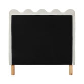 Temple &amp; Webster Ripple Chenille Bed Frame