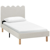 Temple &amp; Webster Ripple Chenille Bed Frame