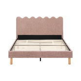 Temple &amp; Webster Ripple Chenille Bed Frame