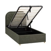 Temple &amp; Webster Elba Upholstered Gas Lift Storage Bed Frame