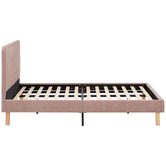 Temple &amp; Webster Ripple Chenille Bed Frame