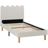 Temple &amp; Webster Ripple Chenille Bed Frame