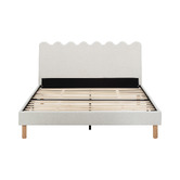 Temple &amp; Webster Ripple Chenille Bed Frame