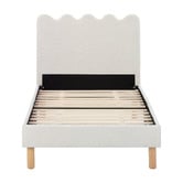 Temple &amp; Webster Ripple Chenille Bed Frame