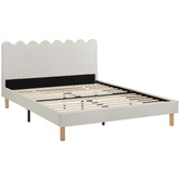 Temple &amp; Webster Ripple Chenille Bed Frame