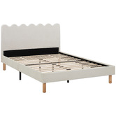 Temple &amp; Webster Ripple Chenille Bed Frame