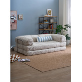 Temple &amp; Webster Nyx 3 Seater Queen Boucle Sofa Bed