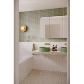 Temple &amp; Webster Riley Travertine-Look Wall Sconce