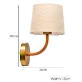 Temple &amp; Webster Kala Linen Wall Light