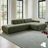 Temple &amp; Webster Quinn 4 Seater Upholstered Sofa with Open-End Chaise