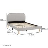 Temple &amp; Webster Elba Upholstered Bed Frame