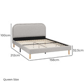 Temple &amp; Webster Elba Upholstered Bed Frame