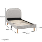 Temple &amp; Webster Elba Upholstered Bed Frame