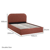 Temple &amp; Webster Elba Upholstered Gas Lift Storage Bed Frame