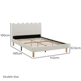 Temple &amp; Webster Ripple Chenille Bed Frame