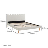 Temple &amp; Webster Ripple Chenille Bed Frame