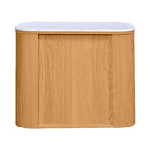 Temple &amp; Webster Carlton Faux Marble Bedside Table