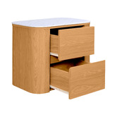 Temple &amp; Webster Carlton Faux Marble Bedside Table