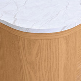 Temple &amp; Webster Carlton Faux Marble Bedside Table