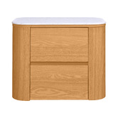 Temple &amp; Webster Carlton Faux Marble Bedside Table