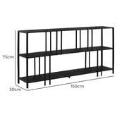 Temple &amp; Webster Miles 3 Tier Iron Bookshelf