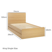 Temple &amp; Webster Meeka Bed Frame with Underbed Drawers