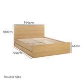 Temple &amp; Webster Meeka Bed Frame with Underbed Drawers