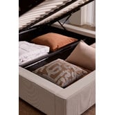Temple &amp; Webster Hyde Boucle Gas Lift Queen Bed