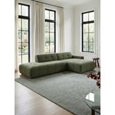 Temple &amp; Webster Quinn 4 Seater Upholstered Sofa with Open-End Chaise