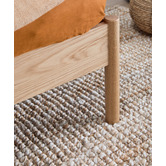 Temple &amp; Webster Barnaby Oak Wood Bed Frame