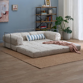 Temple &amp; Webster Nyx 3 Seater Queen Boucle Sofa Bed