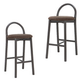 Temple &amp; Webster 65.5cm Lottie Arched Solid Beech Wood Bar Stool
