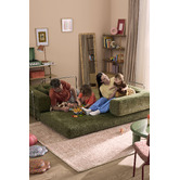 Temple &amp; Webster Jemima 3 Seater Queen Boucle Sofa Bed
