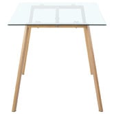 Temple &amp; Webster 6 Seater Hayden Glass Dining Table &amp; Chair Set