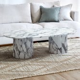 Temple &amp; Webster Tilly Viola Marble-Look Coffee Table