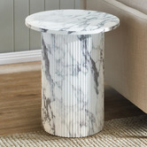 Temple &amp; Webster Tilly Viola Marble-Look Side Table