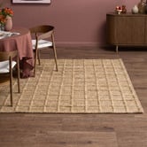 Temple &amp; Webster Gabi Grid Hand-Woven Jute Rug