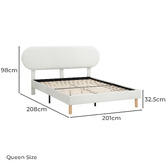 Temple &amp; Webster Lozenge Upholstered Bed
