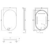 Temple &amp; Webster Panama 1200mm Oak Vanity &amp; LED Mirror Package