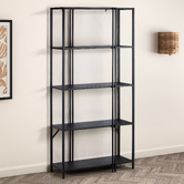 Temple &amp; Webster Miles 5 Tier Iron Bookshelf
