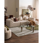 Temple &amp; Webster Bowie 4 Seater Boucle Sofa with Chaise