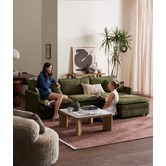 Temple &amp; Webster Coco 4 Seater Upholstered Modular Sofa &amp; Ottoman Set