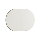 Temple &amp; Webster Mecca 900mm Oval Mirrored Shaving Cabinet